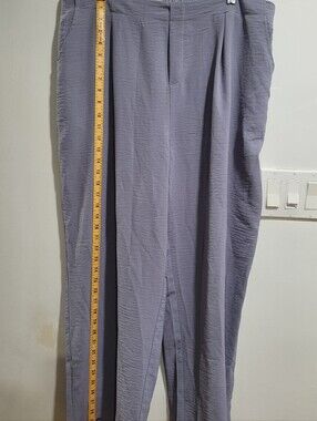 Periwinkle Wide Leg Pull-On Pants 2XL Elastic Waist Pockets